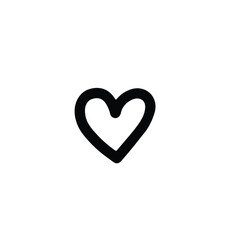 Fototapeta premium Black Heart Shape Icon Symbol.