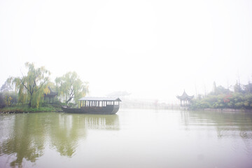 Fototapeta premium Zhu Xian Town Qifeng Ancient Garden National Cultural and Ecological Tourism Area. This tourist area integrates ecological sightseeing tourism, vacation and experience of traditional Chinese culture.