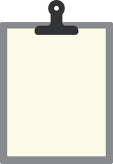 レトロなクリップボードのフレームイラスト　モノクロ、生成ペーパー　Web　Adobe Illustrator Artwork