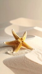 Starfish on Sand - A Close-Up of Coastal Beauty.