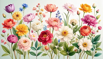 Vibrant Floral Arrangement - A Symphony of Colors and Textures.