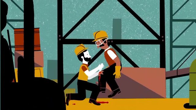 Industrial Worker Injured When Angle Grinder Slips and Hits Foot, Workplace Safety Risk