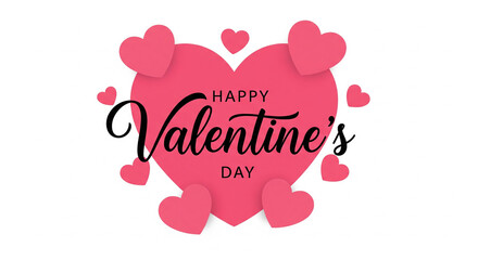 Happy Valentines Day typography poster with handwritten calligraphy text, Vector illustration