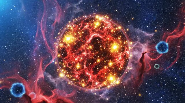 Cosmic display vibrant nebulae and stellar phenomena in deep space