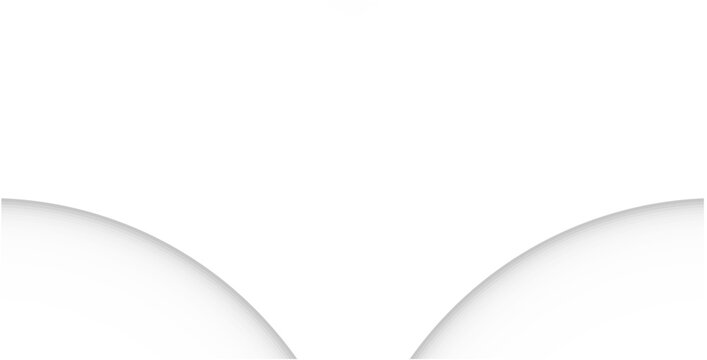 Minimalist white background featuring symmetrical curved bottom arches with soft drop shadows, creating a subtle 3D paper-cut effect.