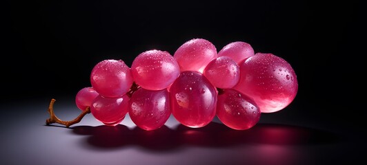 realistic photo of a glossy grape fruit,generative AI