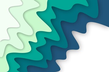 Abstract wavy gradient layers with soft shadow