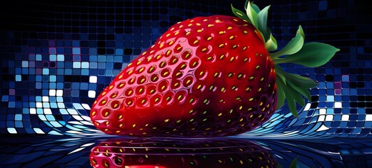 realistic photo of a glossy strowberry,generative AI