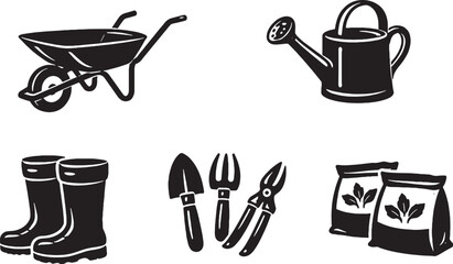 water flow states black silhouette icon set eps