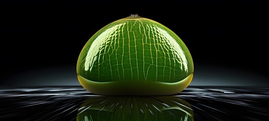 realistic photo of a glossy honeydew,generative AI