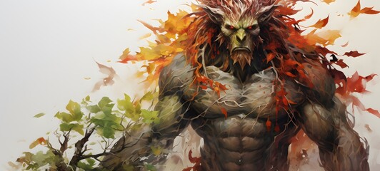 realistic photo of a glossy fenrir ifrit dryad,generative AI