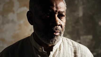 Portrait of a senior black man.