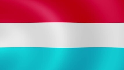 Luxembourg Waving Flag 4K Loop Animation