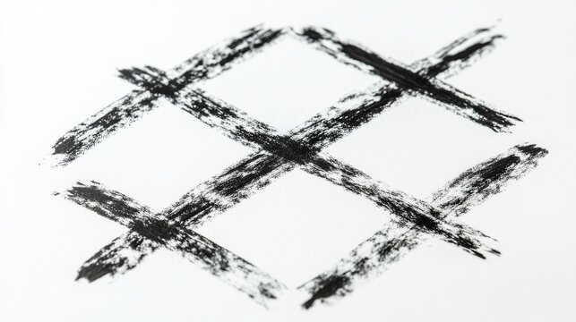 119.A neatly drawn tic-tac-toe grid on a whiteboard, with an &acirc;&euro;&tilde;O&acirc;&euro;&trade; winning by forming a perfect diagonal line, while the &acirc;&euro;&tilde;X&acirc;&euro;&trade; marks remain scattered.
