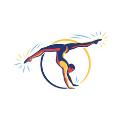 aerobics athlete attraction on the floor