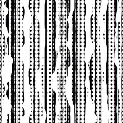 Seamless pattern, rough vector background, grunge texture, black and white