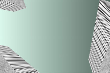 モダンな幾何学模様が散らばるフレーム背景　緑 