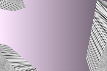 モダンな幾何学模様が散らばるフレーム背景　紫 