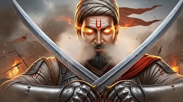 Shivaji warrior animation for chhatrapati shivaji maharaj jayanti with maratha bravery patriotism leadership heritage culture history and royal india festival