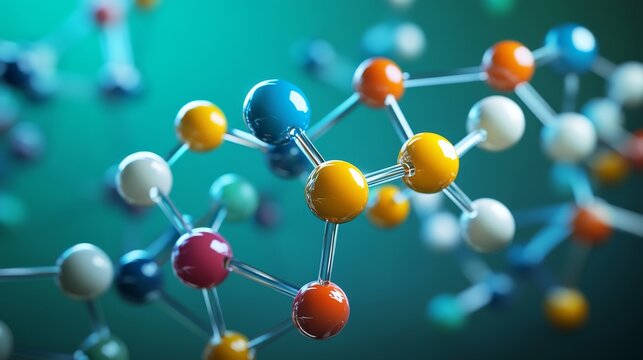 109.A dynamic 3D depiction of tartaric acid&acirc;&euro;&trade;s molecular structure, with atoms represented as colored spheres and connected by bond lines. The ball-and-stick model is highly detailed, showcasing the
