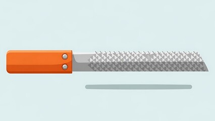 Rasp File Tool with Orange Handle.
