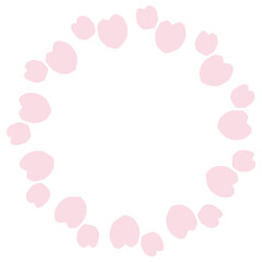 ふんわり春色 卒園・入園ガーランド＆リースシリーズ｜桜の花びらリース素材
Soft Spring Pastel Graduation & Entrance Garland Series &ndash; Sakura Petal Wreath