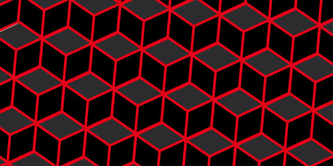 Multicolor cube square seamless geometric shape decoration creative wallpaper . modern seamless art style fabric design	.