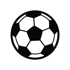 Fototapeta premium Simple silhouette vector illustration of a soccer ball in clean bold style