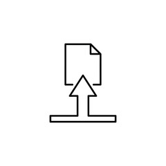 Fototapeta premium Download Icon Representation of File Upload with Arrow Symbol in Digital Interface