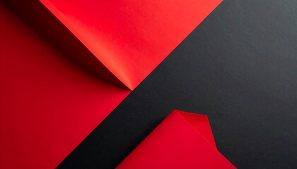 Abstract Red and Black Geometric Shapes Background.