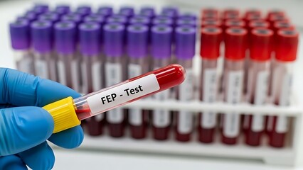Laboratory Blood Sample FEP Test Tubes Analysis