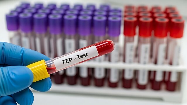 Laboratory Blood Sample FEP Test Tubes Analysis - Powered by Adobe