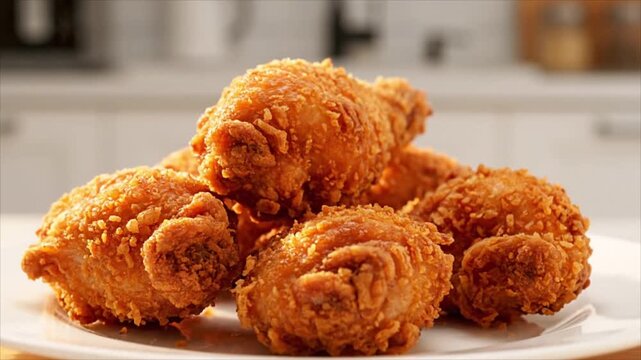Delicious Crispy Fried Chicken Food Feast