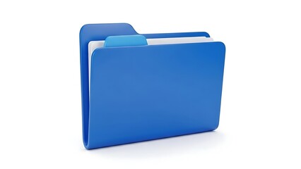 Blue Folder Icon 3d Render For Organized Files