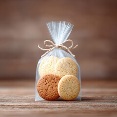 Delicious Assorted Cookies in Clear Bag Tied with Twine