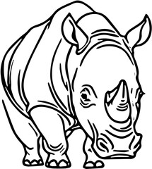 rhino vector illustration © Adam