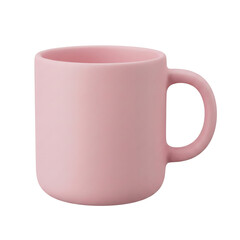 pink cup on white background