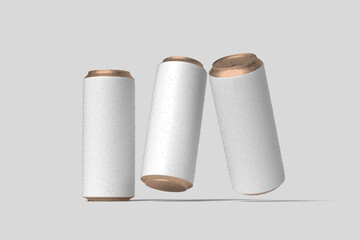 aluminum soda can mockup with water droplets blank mockup