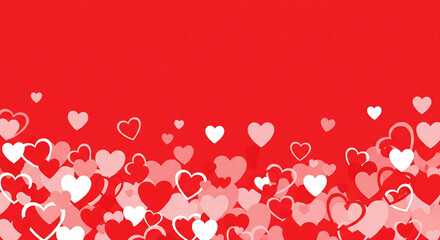 Cute hand drawn hearts seamless pattern, great for Valentine's Day, Weddings, Mother's Day - textiles, banners, wallpapers, backgrounds