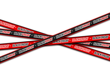 Black friday sale banners isolated on transparent background