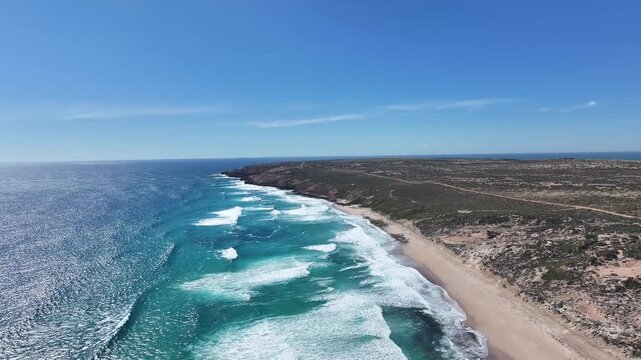 Aerial footage of Hally�s Beach Streaky Bay South Australia