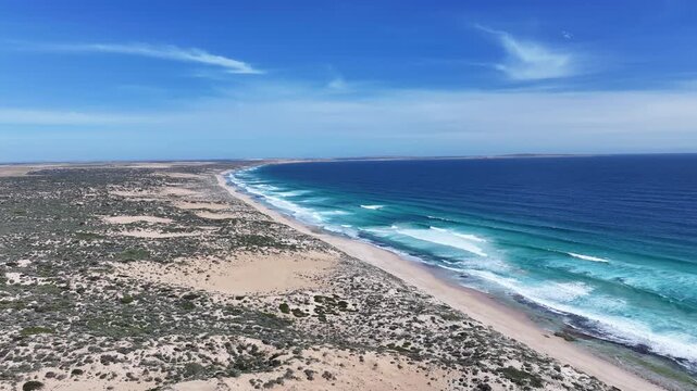 Aerial footage of Hally�s Beach Streaky Bay South Australia