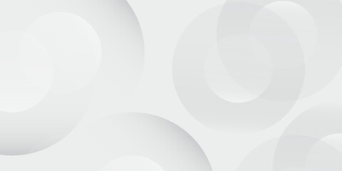 Obraz premium Abstract grey white gradient background with dynamic circle. Modern circle design presentation. Ready for banner, backdrop, presentation, brochure, invitation