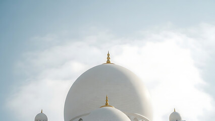 White Domes with Golden Spires on Top.