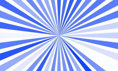 Retro blue vector banner wallpaper background with radial stripes. Radiant stripes retro banner background. Retro blue vector banner backdrop background.
