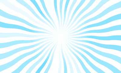 light blue and white sunburst background vector design. comic background with retro rays.sunburst pattern background.