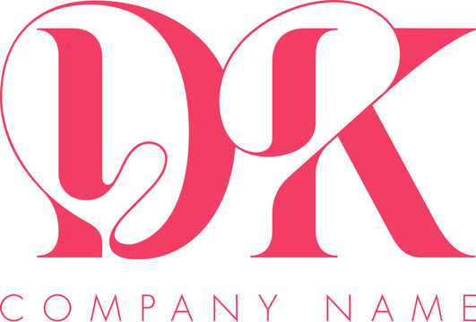 Creative Abstract Initial Letter DK Logo Design.