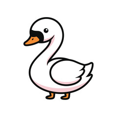 Obraz premium White Goose Vector Illustration