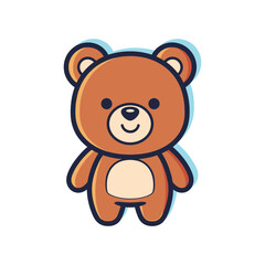 Fototapeta premium Adorable Cartoon Teddy Bear Illustration
