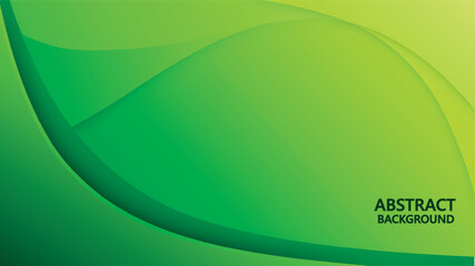 Gradient green abstract background with flowing curves and subtle highlights
